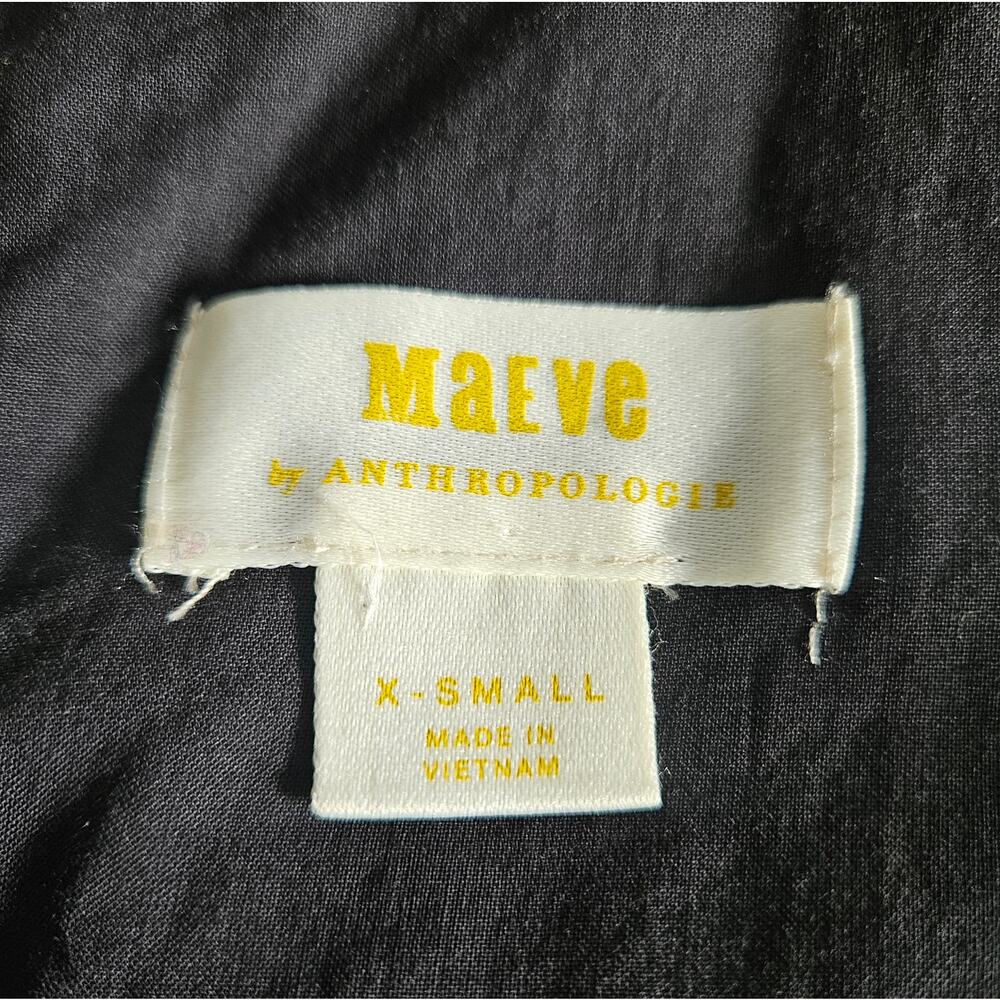 Anthropologie Maeve Chrysanthemum Black White Wite Leg Pant Jumpsuit Jungle XS - Picture 9 of 13